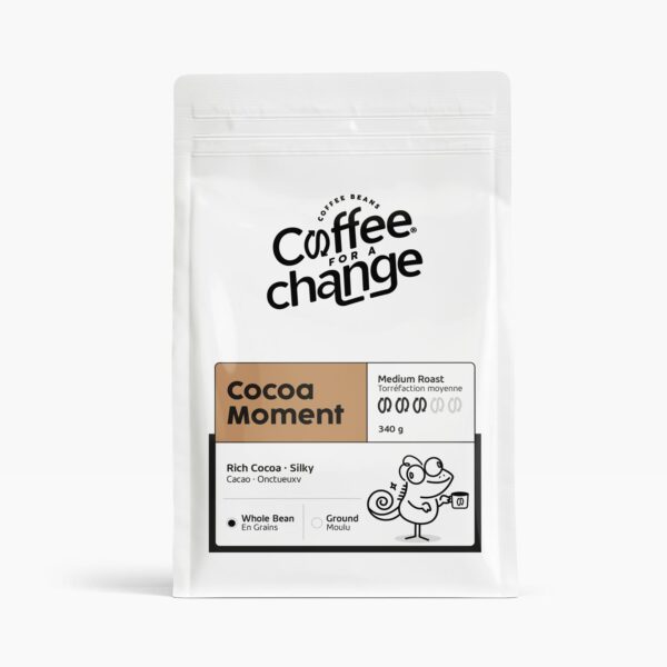 Cocoa Moment cocoa flavored coffee beans 340 g bag